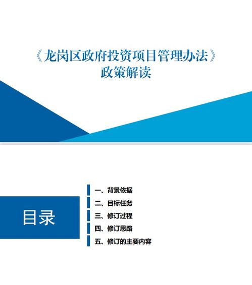 龍崗區(qū)政府投資項目管理辦法 政策解讀 圖文版
